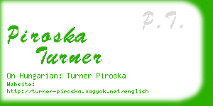 piroska turner business card